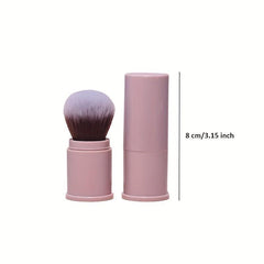 Retractable Kabuki Makeup Brush Portable Powder Brush with Cover