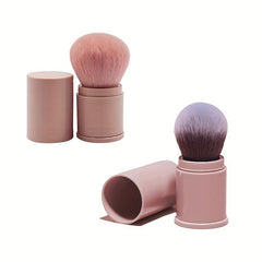 Retractable Kabuki Makeup Brush Portable Powder Brush with Cover
