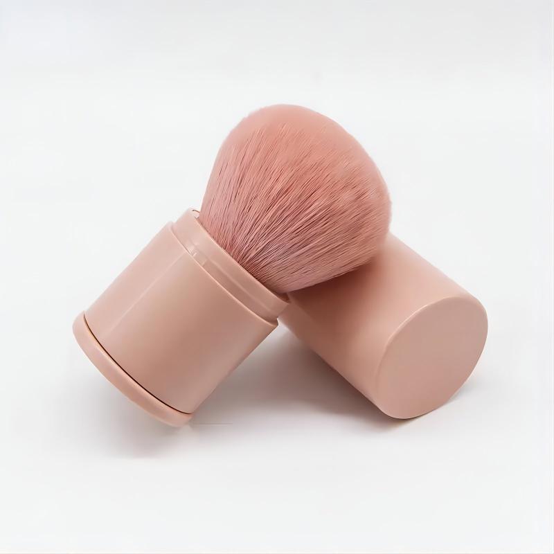 Retractable Kabuki Makeup Brush Portable Powder Brush with Cover