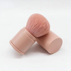 Retractable Kabuki Makeup Brush Portable Powder Brush with Cover