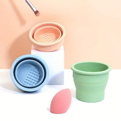 Silicone Wash Bowl Makeup Tool Powder Puff Wash Plate