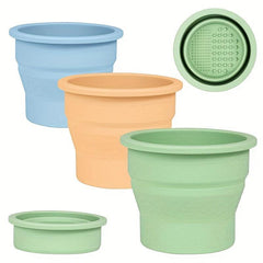 Silicone Wash Bowl Makeup Tool Powder Puff Wash Plate