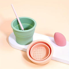 Silicone Wash Bowl Makeup Tool Powder Puff Wash Plate