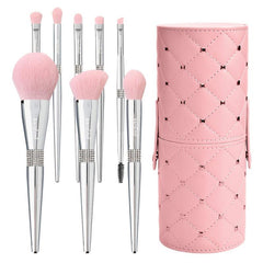 8pcs Rhinestone Decor Makeup Brush Set