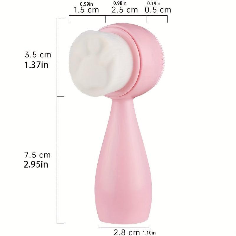 Double-Sided Silicone Face Brush for Deep Cleansing