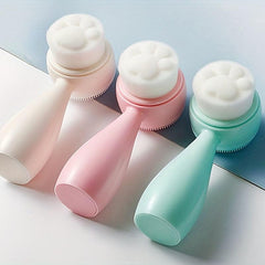 Double-Sided Silicone Face Brush for Deep Cleansing