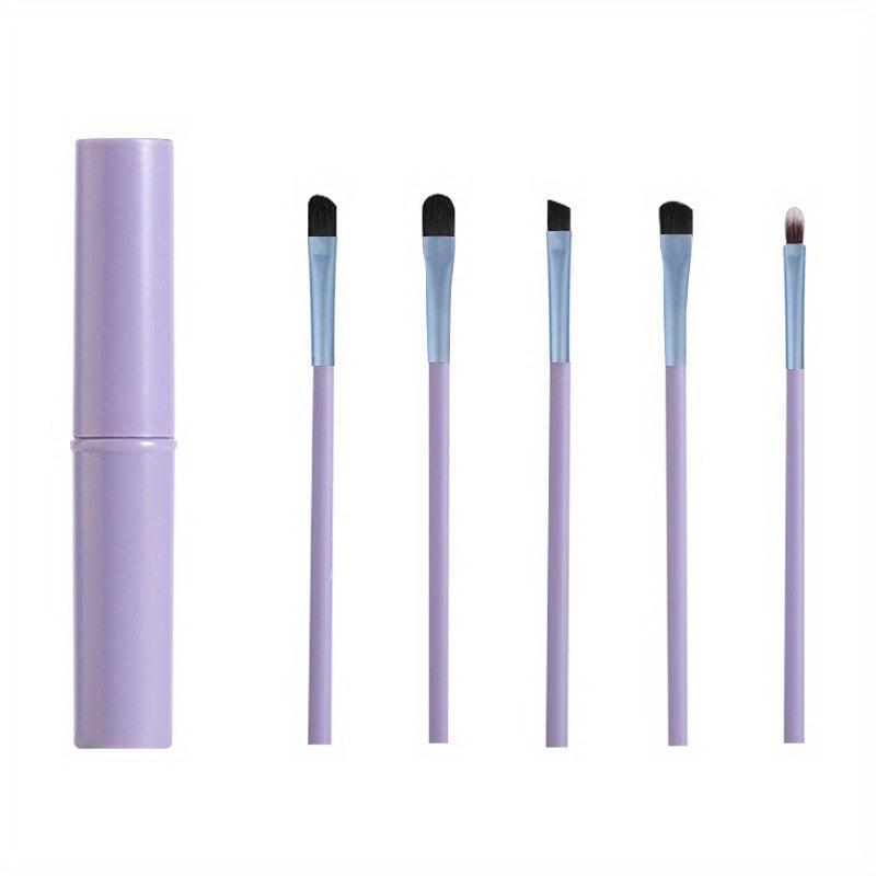 5Pcs Eyeshadow Brush Set Travel Portable Eye Brushes With Storage Box