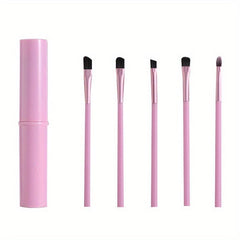 5Pcs Eyeshadow Brush Set Travel Portable Eye Brushes With Storage Box