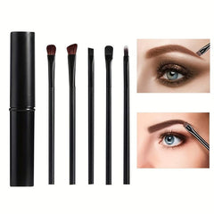 5Pcs Eyeshadow Brush Set Travel Portable Eye Brushes With Storage Box