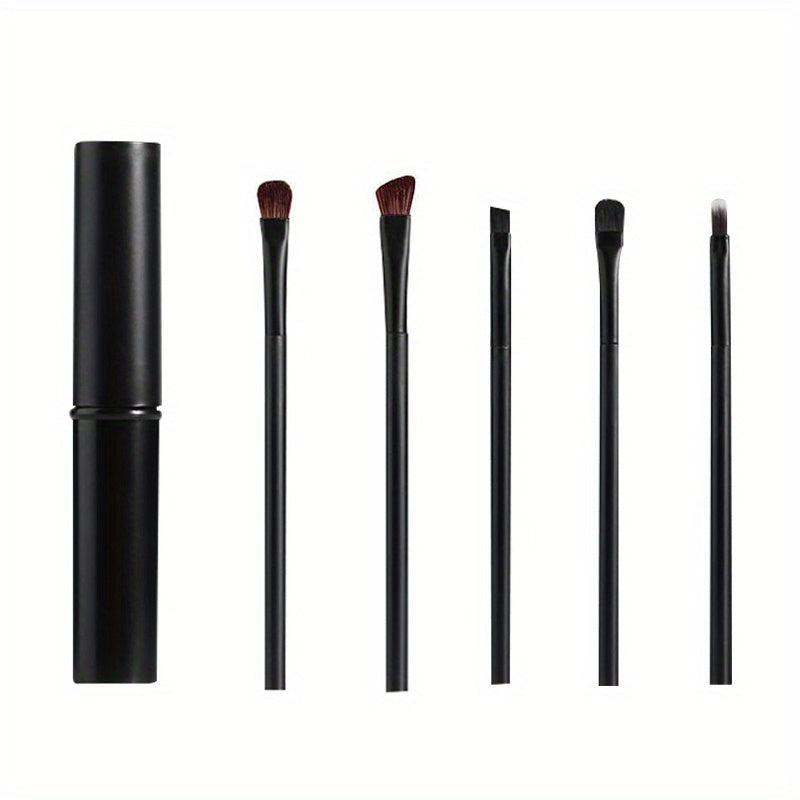 5Pcs Eyeshadow Brush Set Travel Portable Eye Brushes With Storage Box