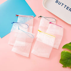 6 Pack Exfoliating Mesh Soap Pouch Bubble Foam Net Soap Sack