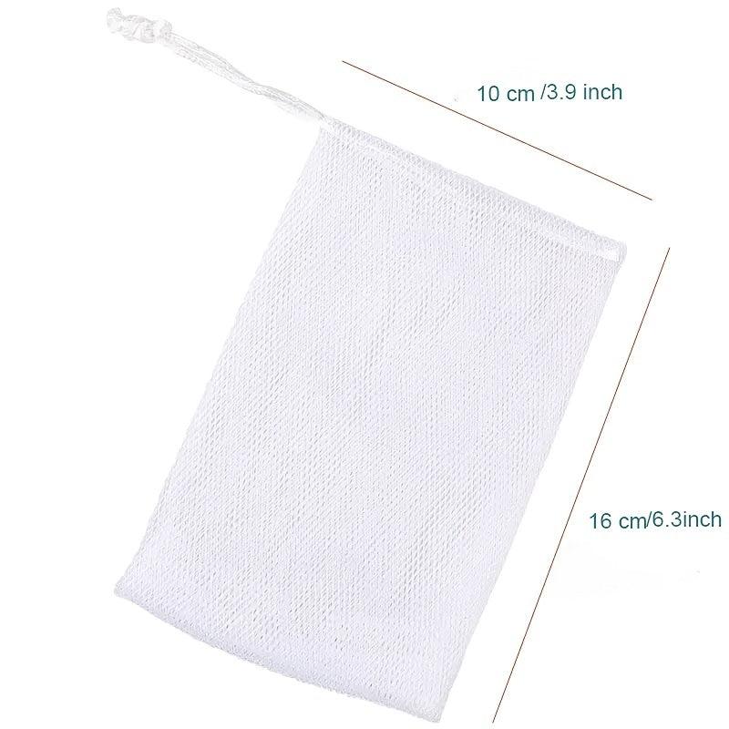 6 Pack Exfoliating Mesh Soap Pouch Bubble Foam Net Soap Sack