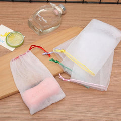 6 Pack Exfoliating Mesh Soap Pouch Bubble Foam Net Soap Sack