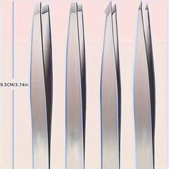 4pcs Tweezers Set Clip Eyebrow Shaping Small Tweezers Plucking Beard Tool