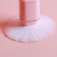 2pcs Retractable Kabuki Makeup Brush Travel Size Face Blush Brush