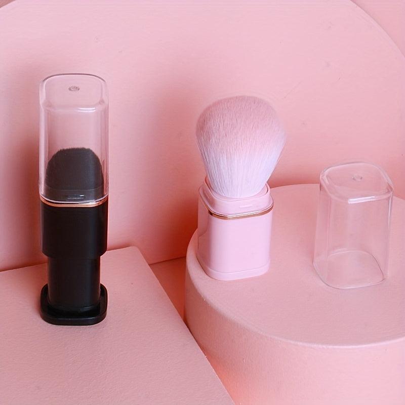 2pcs Retractable Kabuki Makeup Brush Travel Size Face Blush Brush