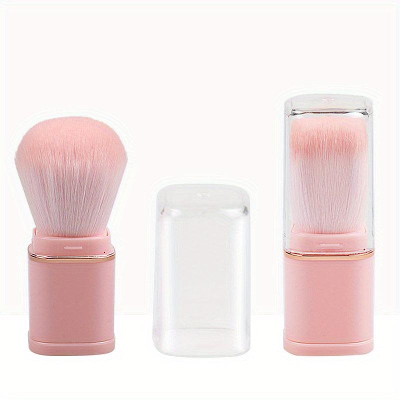 2pcs Retractable Kabuki Makeup Brush Travel Size Face Blush Brush