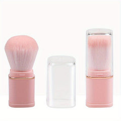 2pcs Retractable Kabuki Makeup Brush Travel Size Face Blush Brush