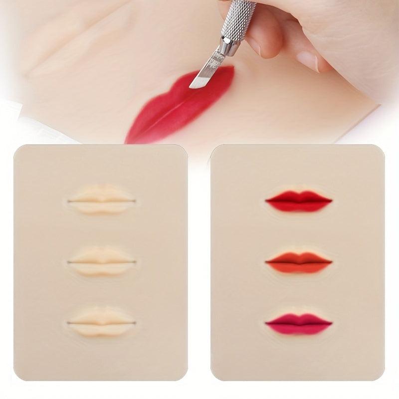 3pcs Silicone Lip Microblading Practice Kit