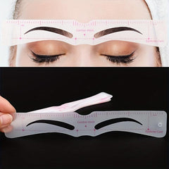 12Pcs Eyebrow Stencil Set & 1PC Razor Guide Styling Eye Brow Diy Grooming Tool