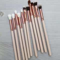 9pcs Makeup Brush Set Synthetic Bristles Wooden Handle Ideal Beauty