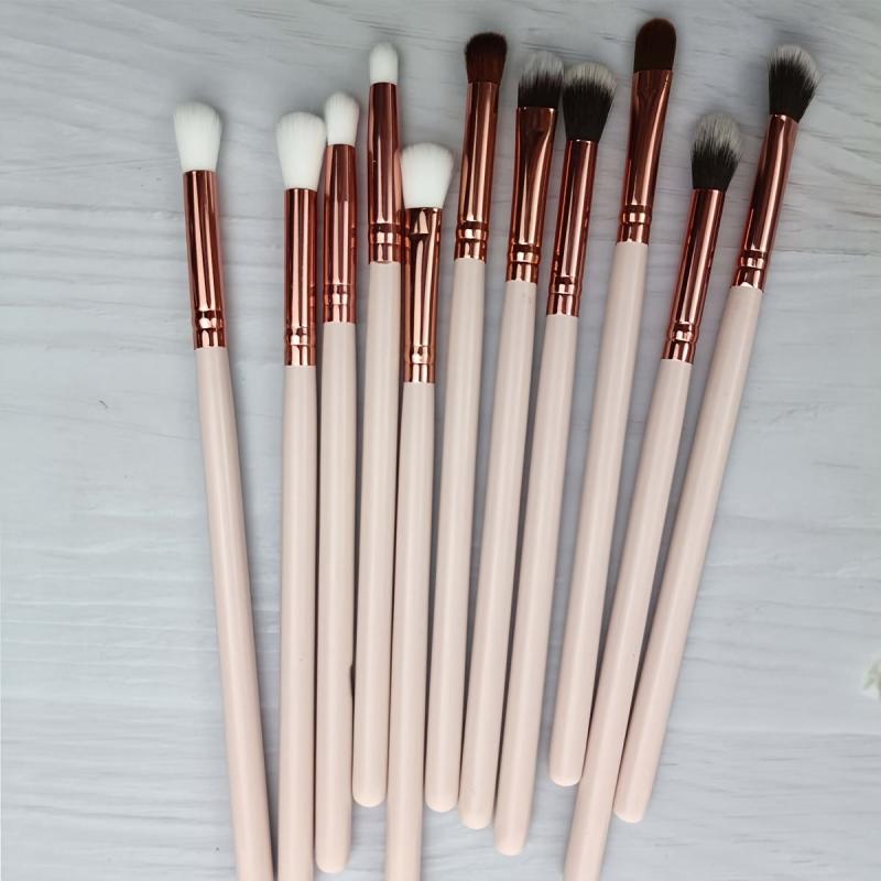 9pcs Makeup Brush Set Synthetic Bristles Wooden Handle Ideal Beauty