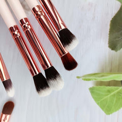 9pcs Makeup Brush Set Synthetic Bristles Wooden Handle Ideal Beauty