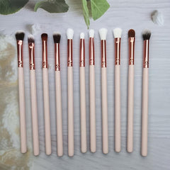 9pcs Makeup Brush Set Synthetic Bristles Wooden Handle Ideal Beauty