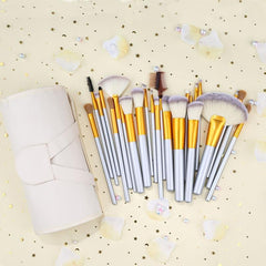 24Pcs Makeup Brushes Set With 2Pcs Powder Puff Or Sponge For Cosmetics