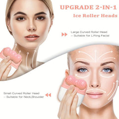 Face and Eye Ice Roller for Relief, Migraine Pain, and Skin Care, Pink
