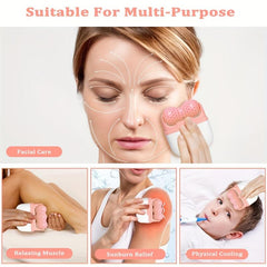 Face and Eye Ice Roller for Relief, Migraine Pain, and Skin Care, Pink