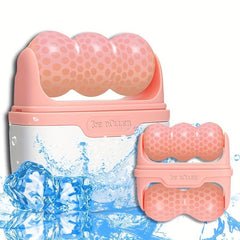 Face and Eye Ice Roller for Relief, Migraine Pain, and Skin Care, Pink