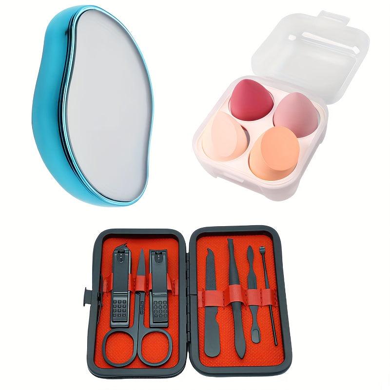 Beauty Kit 4pcs Powder Puffs & 1pc Hair Remover