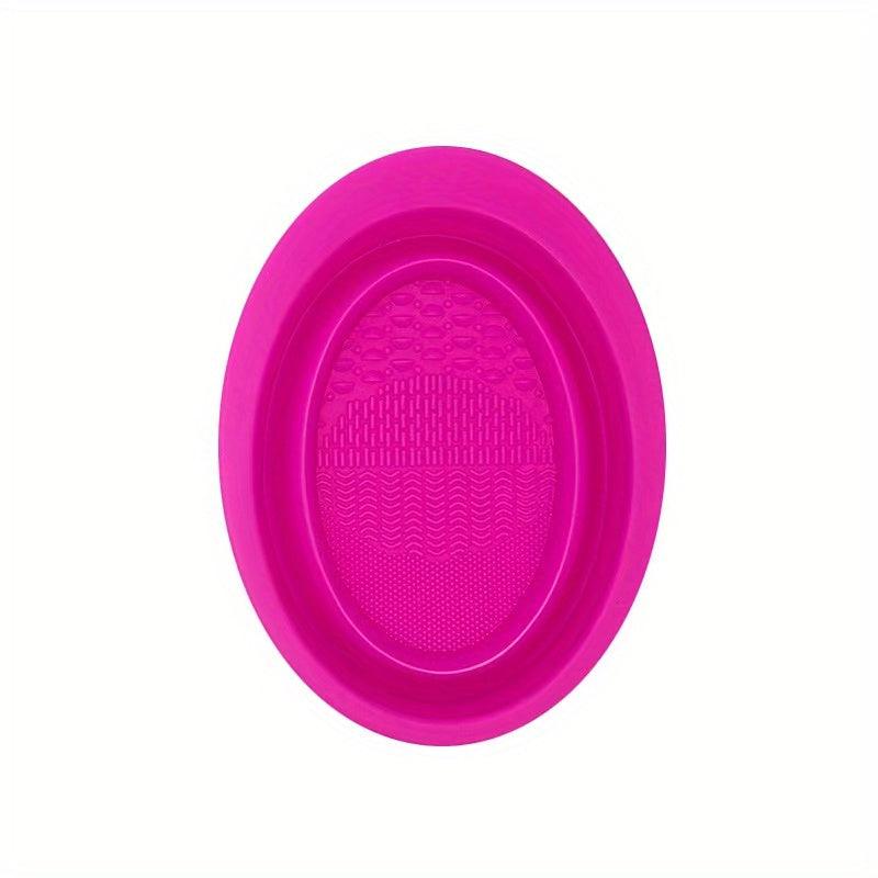 Silicone Makeup Brush Scrubber Cleaning Mat with Bowl