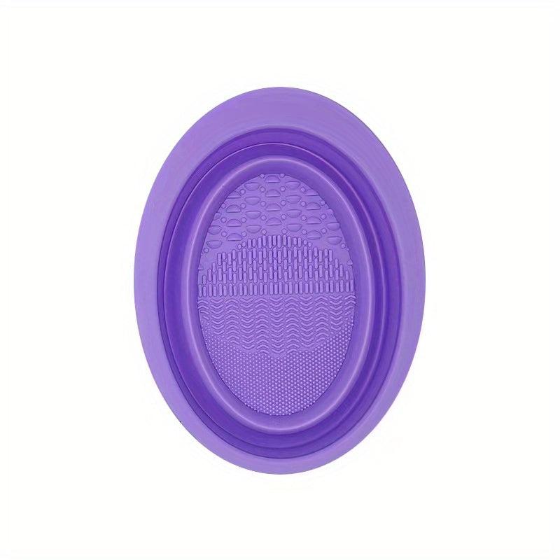 Silicone Makeup Brush Scrubber Cleaning Mat with Bowl
