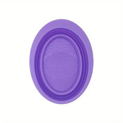 Silicone Makeup Brush Scrubber Cleaning Mat with Bowl