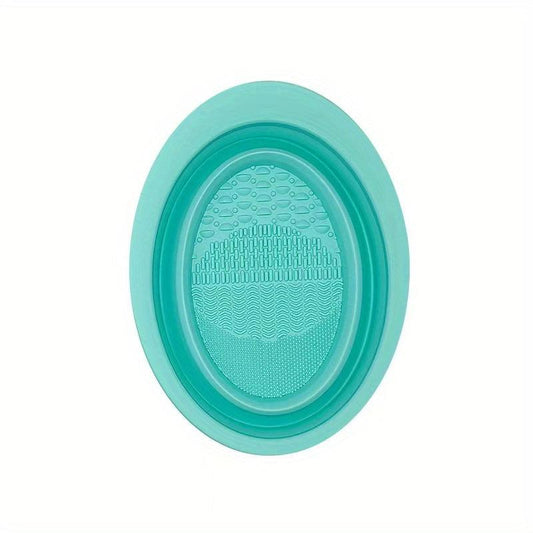 Silicone Makeup Brush Scrubber Cleaning Mat with Bowl