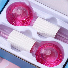 2pcs Ice Globes Facial Cooling Rollers Massage Tools Skincare Reduce Puffiness