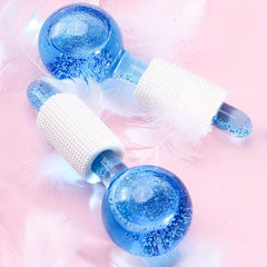 2pcs Ice Globes Facial Cooling Rollers Massage Tools Skincare Reduce Puffiness