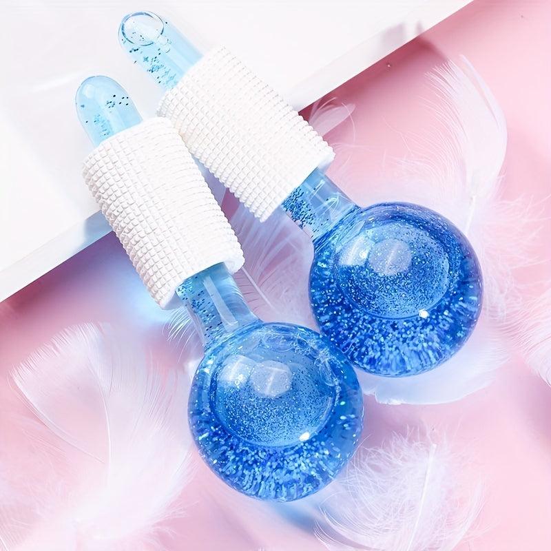 2pcs Ice Globes Facial Cooling Rollers Massage Tools Skincare Reduce Puffiness