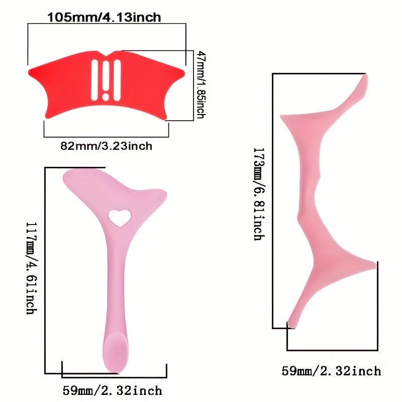 3pcs Eyeliner Stencils Reusable Winged Tip Eyeliner Aid Makeup Tool
