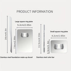 Makeup Palette Spatula Stainless Steel Tool for Eye Shadow Eyelash Makeup