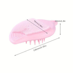 Silicone Facial Cleansing Brush Shampoo Brush Scrubber Massager Gift For Women