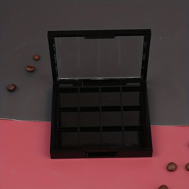 12 Grid Empty Eyeshadow Palette Clear Top for Makeup