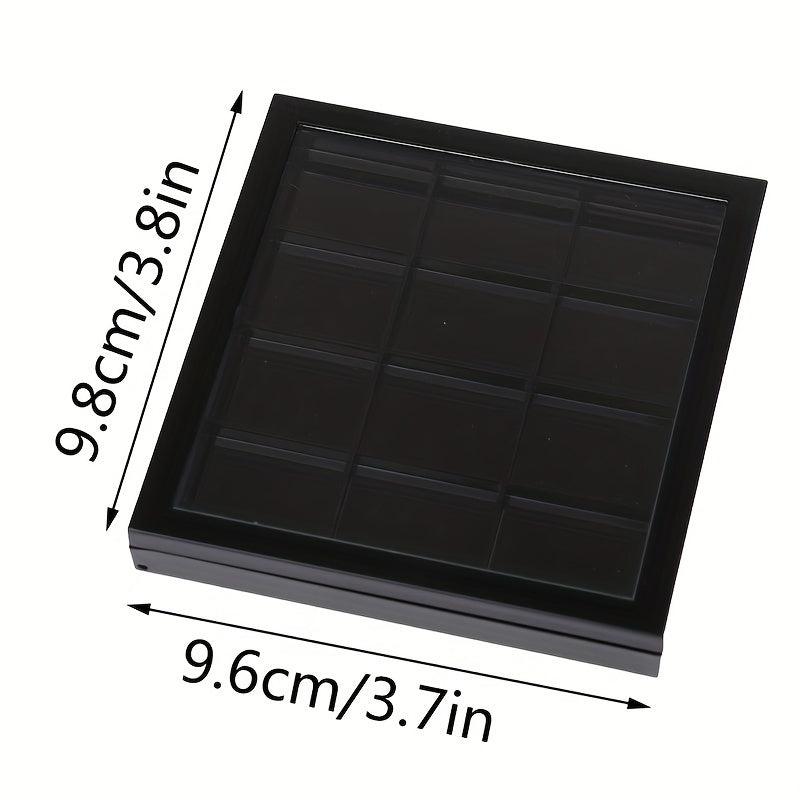 12 Grid Empty Eyeshadow Palette Clear Top for Makeup