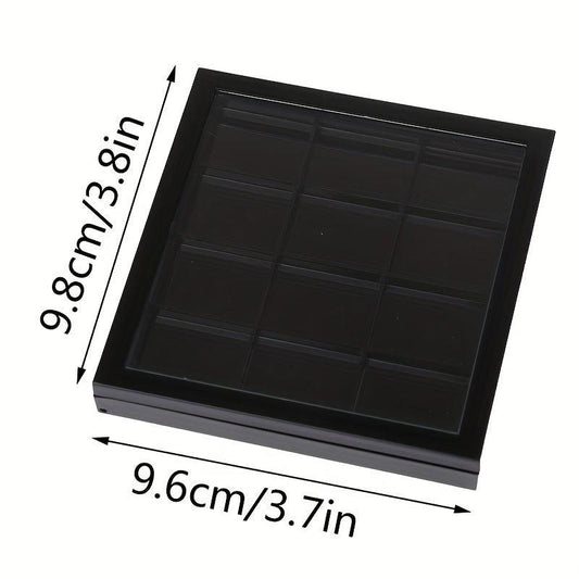 12 Grid Empty Eyeshadow Palette Clear Top for Makeup