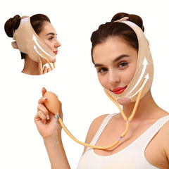 V Line Face Mask Double Chin Reducer & Lifting Belt for Sagging Skin Pink