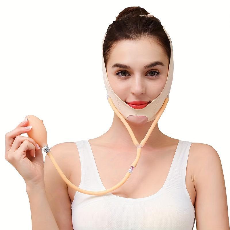 V Line Face Mask Double Chin Reducer & Lifting Belt for Sagging Skin Pink