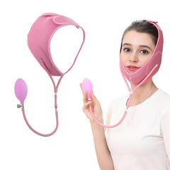 V Line Face Mask Double Chin Reducer & Lifting Belt for Sagging Skin Pink