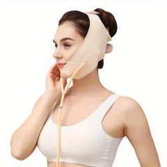 V Line Face Mask Double Chin Reducer & Lifting Belt for Sagging Skin Pink
